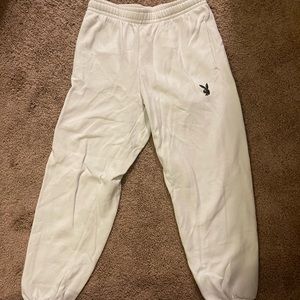 white playboy boyfriend sweats